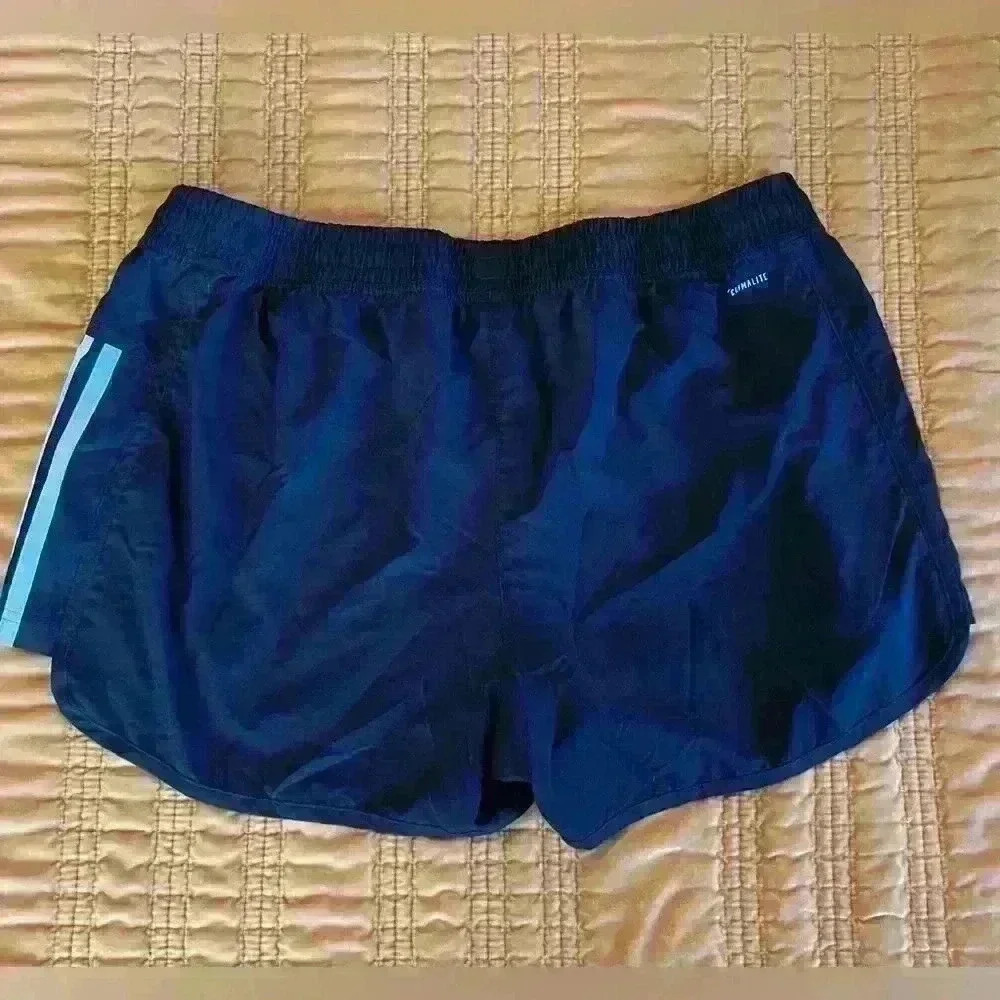 Adidas Ladies Pacer 3-Stripes Moisture Wicking Elastic Waist Short - Picture 3 of 3